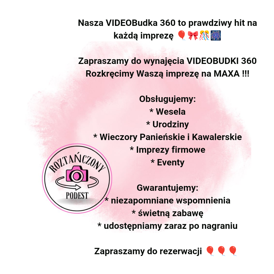 Oferujemy usługę wynajmu i obsługi Videobudki...