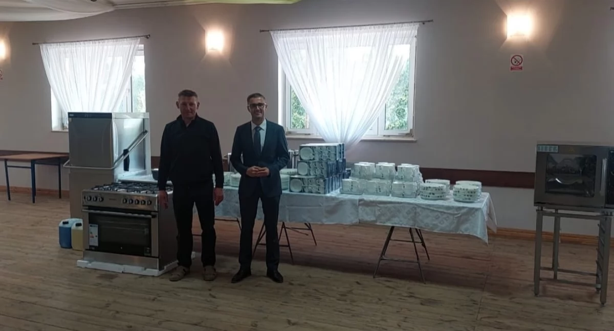 Inwestycje , Gmina Rybno wyposażenie budynku Ochotniczej Straży Pożarnej Erminowie zakupione wartość - zdjęcie, fotografia
