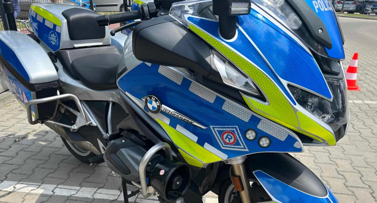 Kronika kryminalna, Sochaczew motocyklista tablic oświetlenia zatrzymany - zdjęcie, fotografia