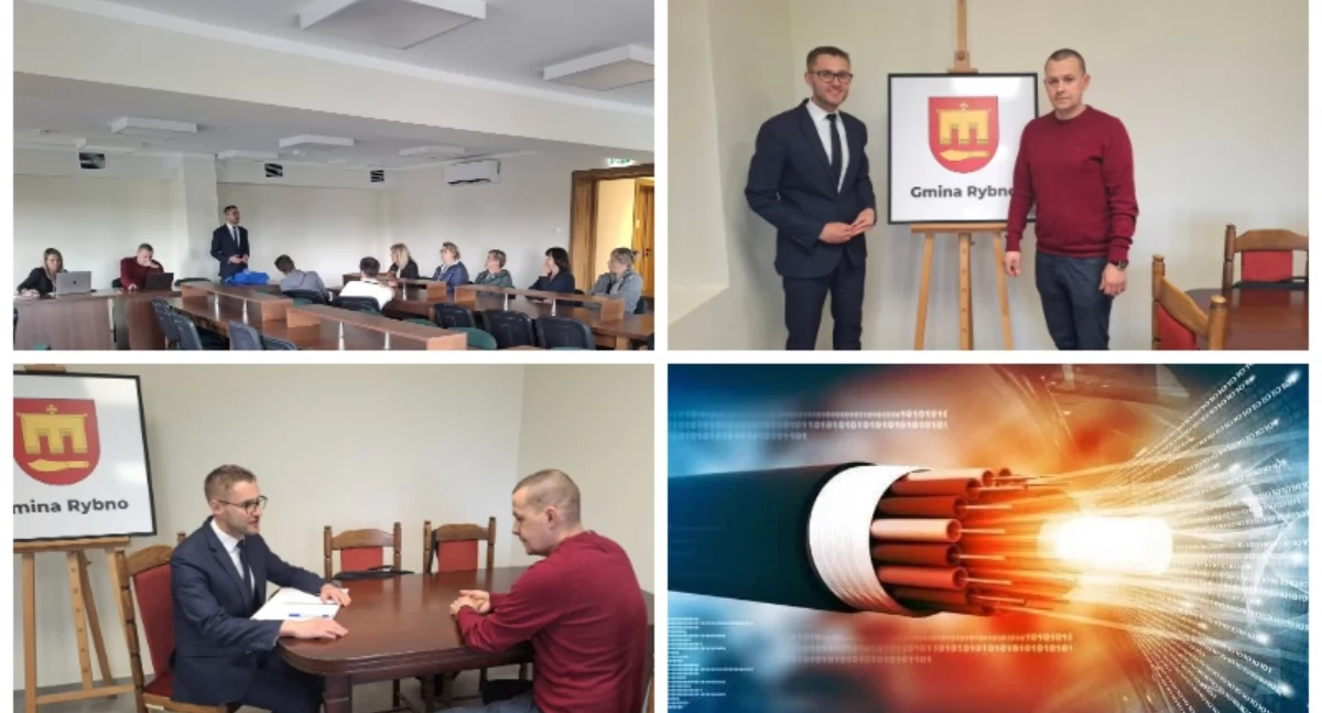 Inwestycje , Gmina Rybno Owocne spotkania przedstawicielami firmy dotyczące rozbudowy infrastruktury światłowodowej terenie gminy - zdjęcie, fotografia