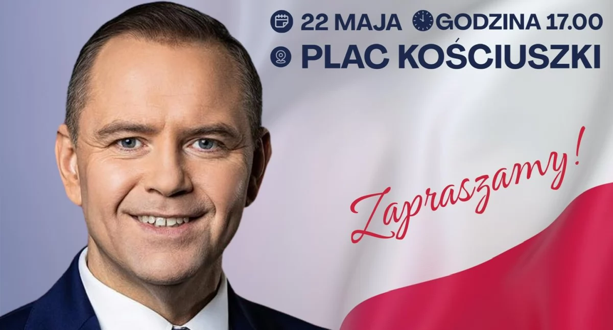 Wybory, Karol Nawrocki przyjeżdża Sochaczewa - zdjęcie, fotografia