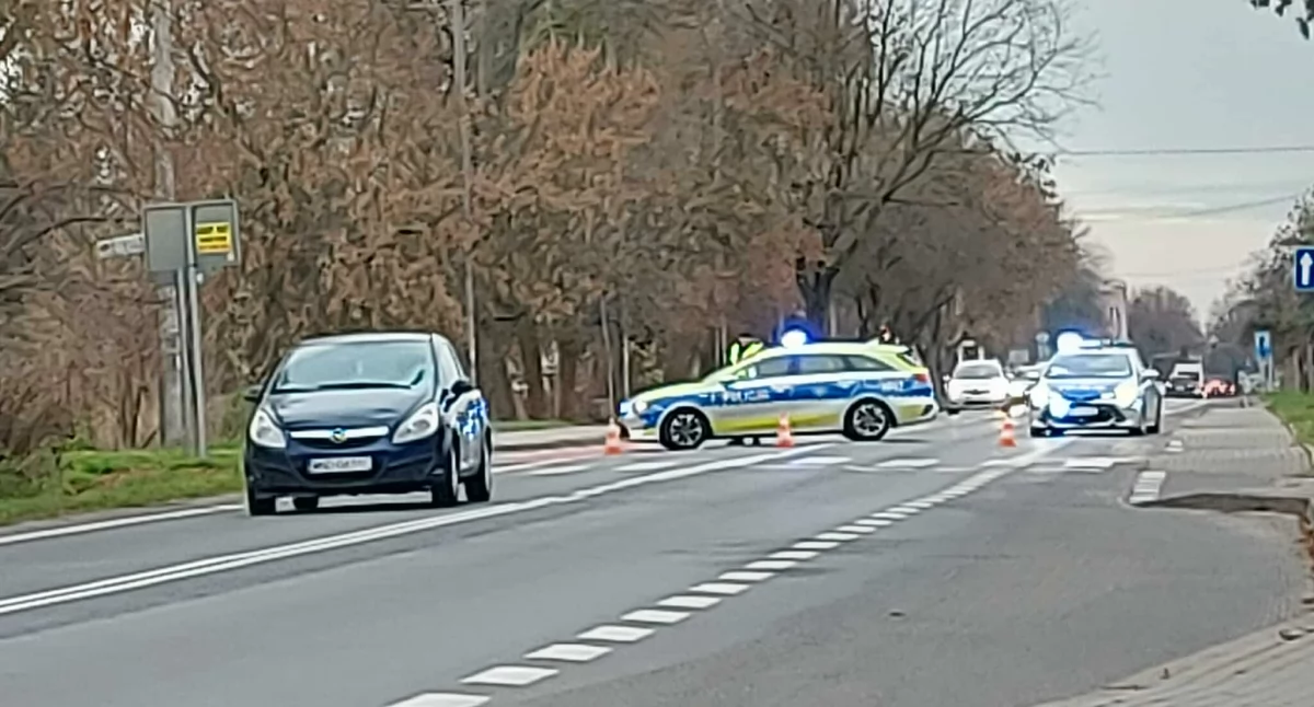 Pożary straż pożarna, ulicy Warszawskiej doszło potrącenia pieszej - zdjęcie, fotografia