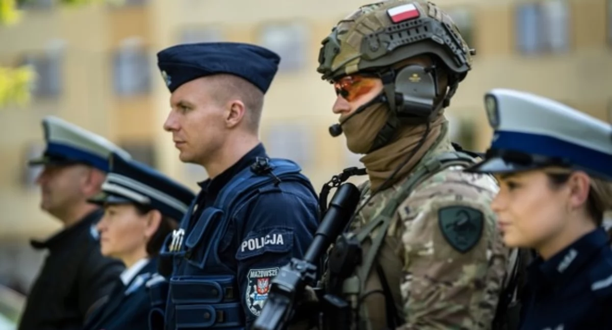 Komunikaty policji, Próbny sprawności kandydatów Policji Sochaczewie - zdjęcie, fotografia