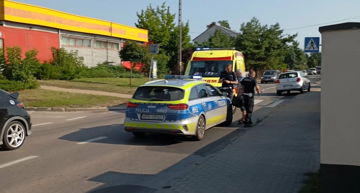 Wypadki drogowe, Wypadek Gawłowskiej potrącona pasach - zdjęcie, fotografia