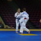 Katarzyna Kasza podczas zwycięskiej walki z Anną Walkowiak na turnieju Warsaw Judo Open...