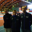 Od lewej: trener - Jarek Kunicki, zawodnik - Damian Kunicki, trener - Andrzej Andryszczyk
