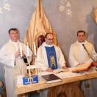 Od lewej o. Stanisław Piętka, o. Mirosław Bartos, o. Krzysztof Oniszczuk (foto br....