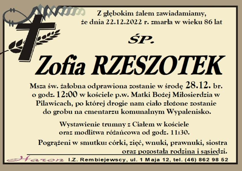 Zofia Rzeszotek 