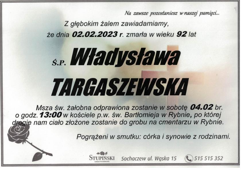 Władysłwa  Targaszewska