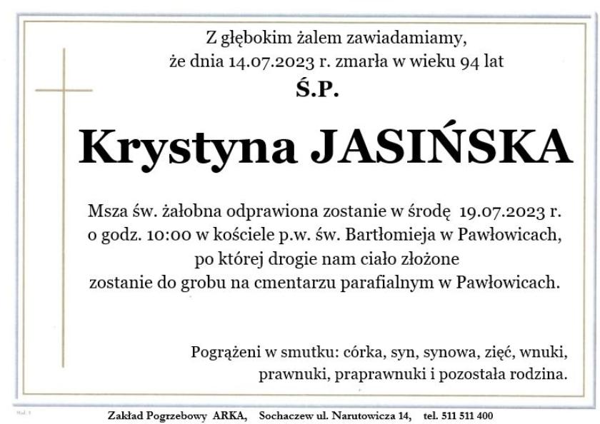 Krystyna Jasińska