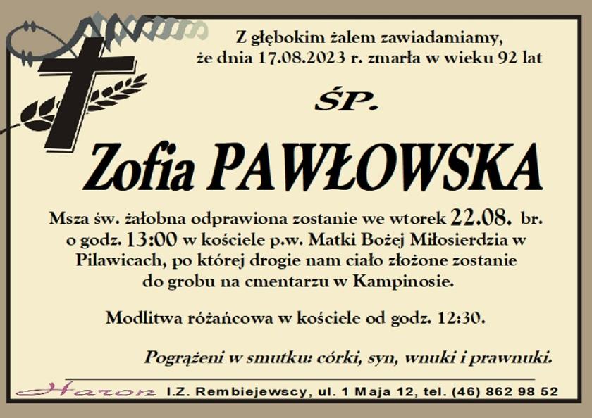 Zofia  Pawłowska 