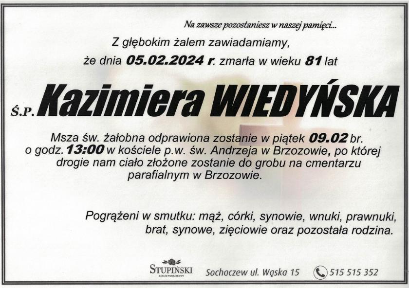 Kazimiera Wiedyńska