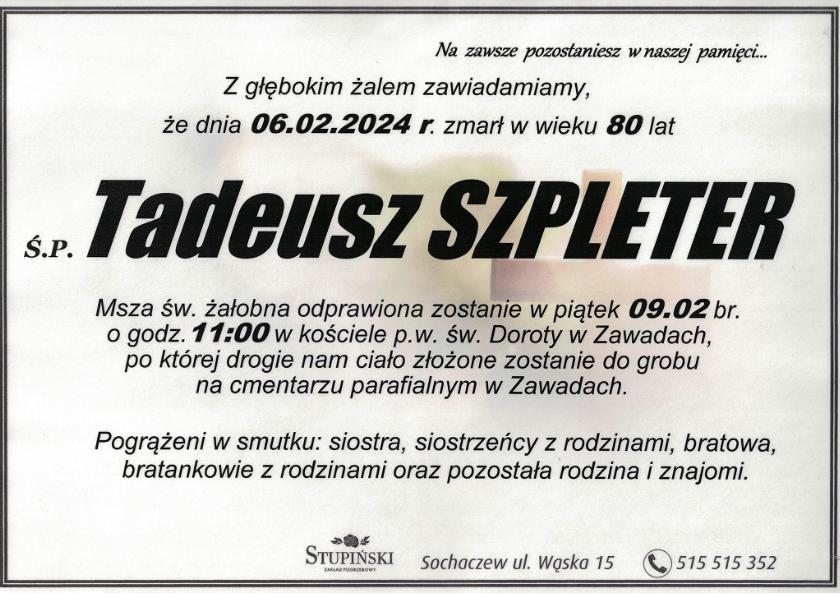 Tadeusz Szpleter