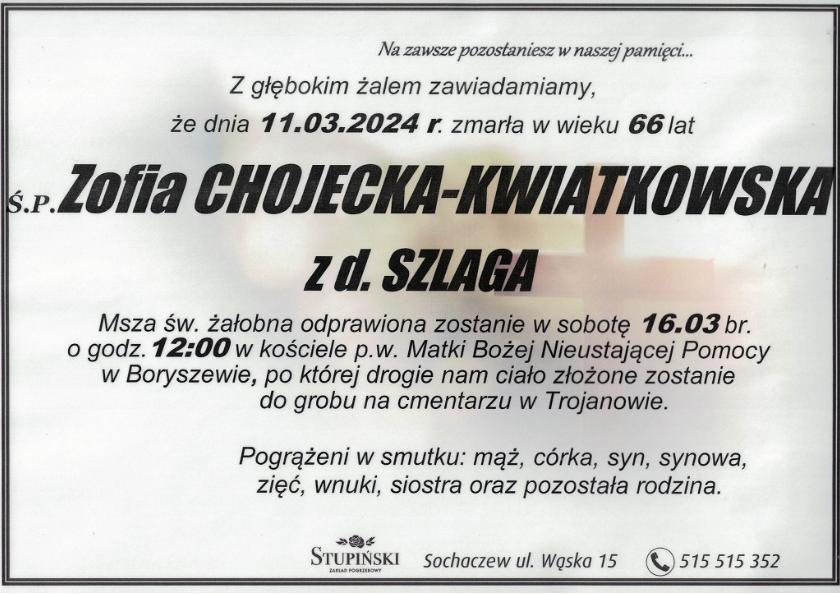 Zofia Chojecka-Kwiatkowska