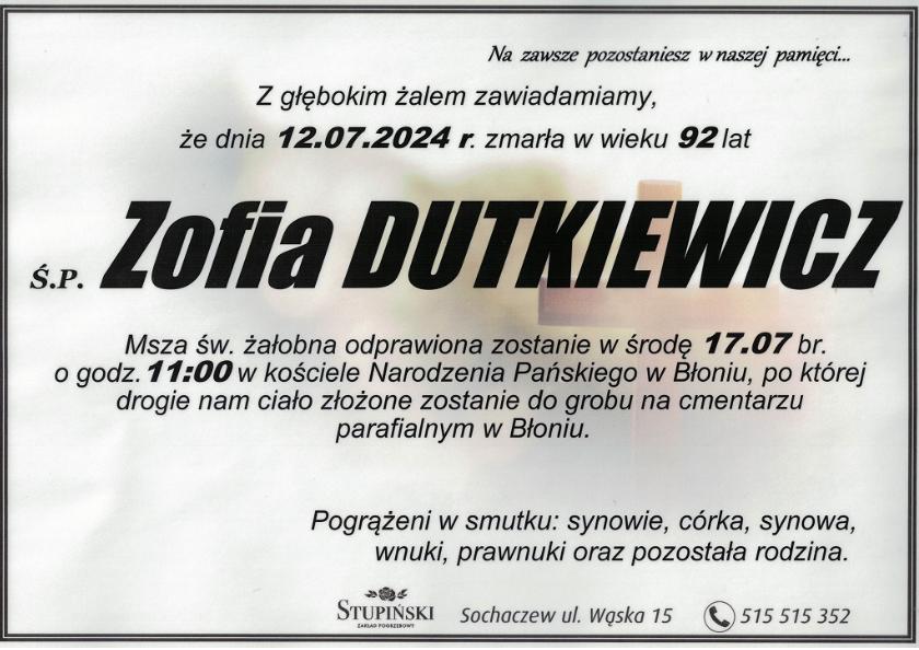 Zofia Dutkiewicz