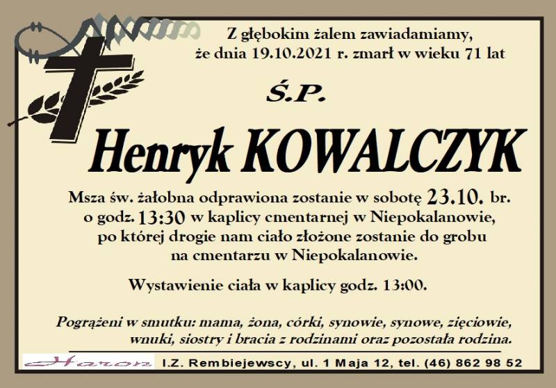 Henryk Kowalczyk 