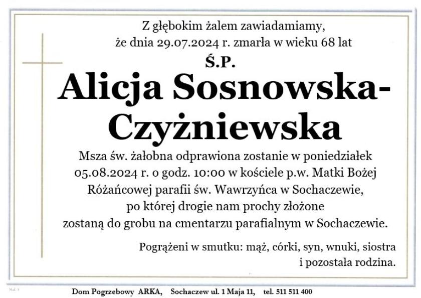Alicja Sosnowska-Czyżniewska
