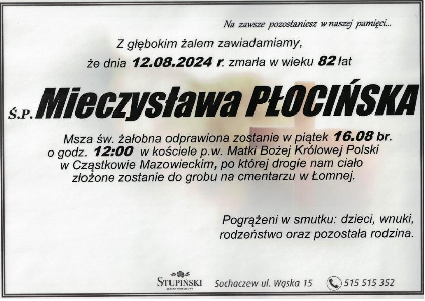 Mieczysława Płocińska