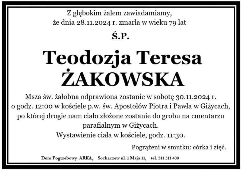 Teodozja Żakowska