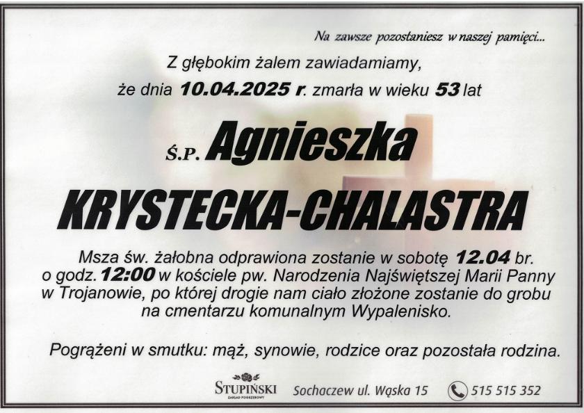 Agnieszka Krystecka-Chalastra
