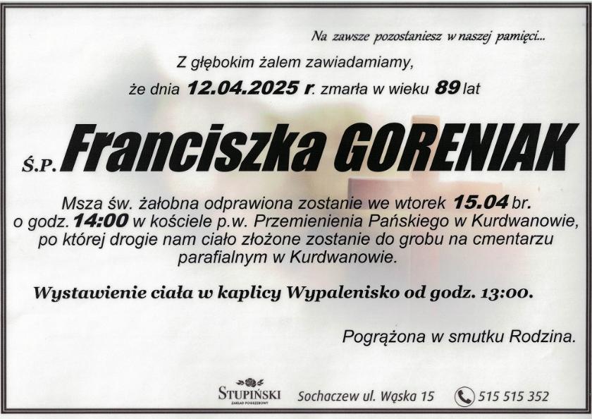 Franciszka Goreniak