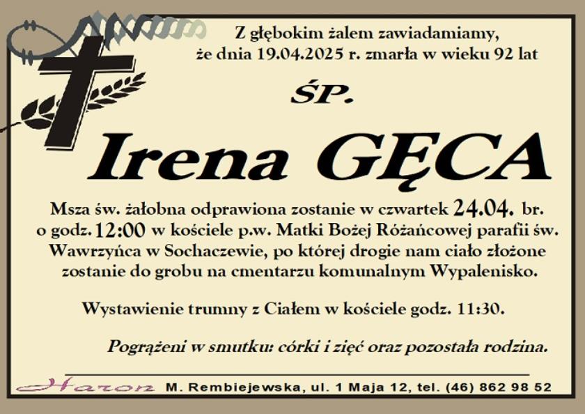 Irena  Gęca 