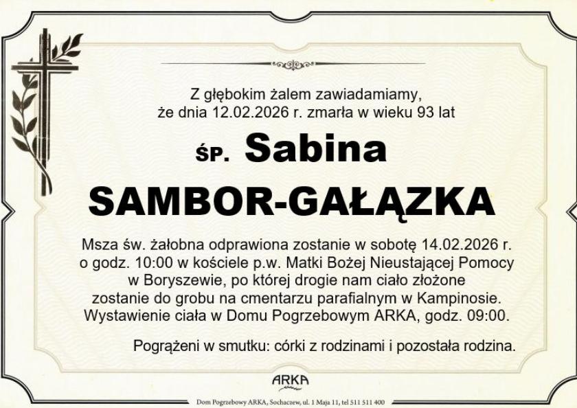 Sabina Sambor-Gałązka