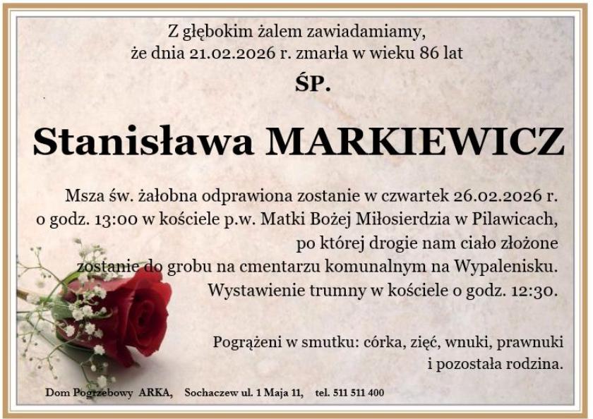 Markiewicz Stanisława