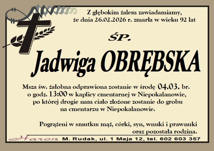 Jadwiga  Obrębska