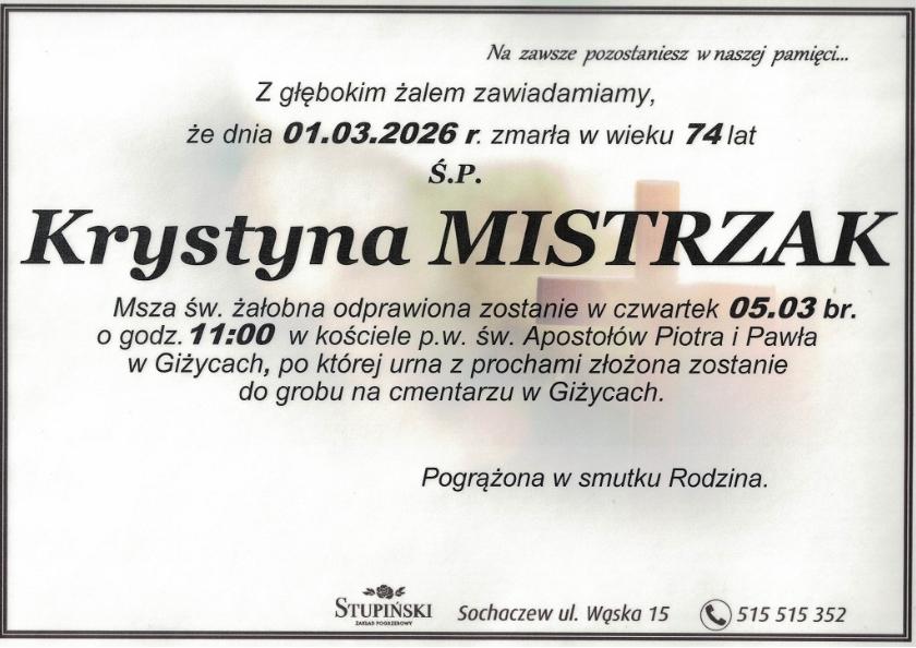 Krystyna Mistrzak