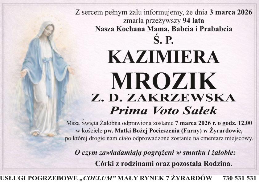 Mrozik Kazimiera