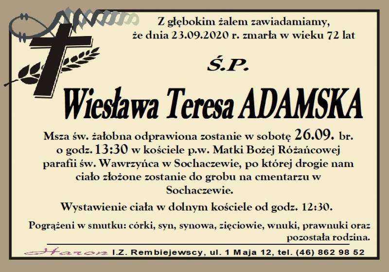 Wiesława Adamska