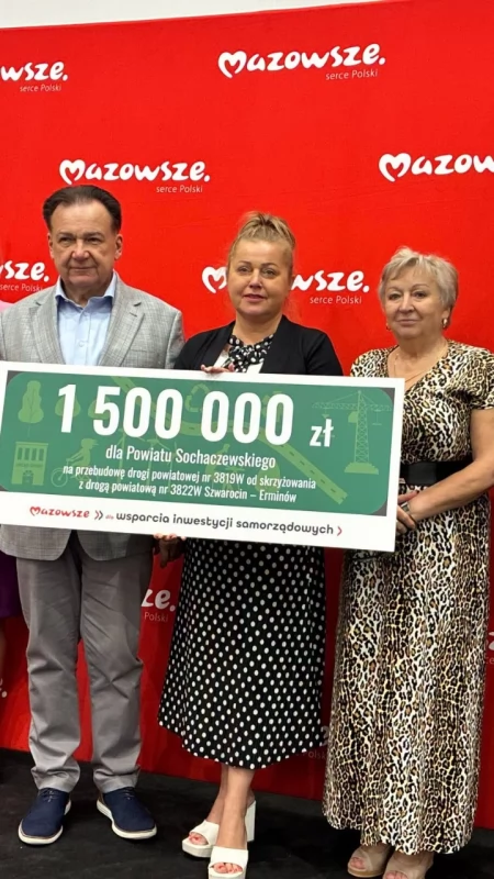 Milionowe wsparcie dla powiatu sochaczewskiego - rusza przebudowa drogi powiatowej nr 3819W