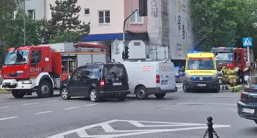 Zderzenie dwóch aut  na Warszawskiej 