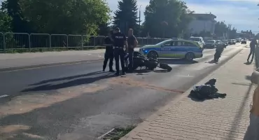 Pijany kierowca busa potrącił motocyklistę